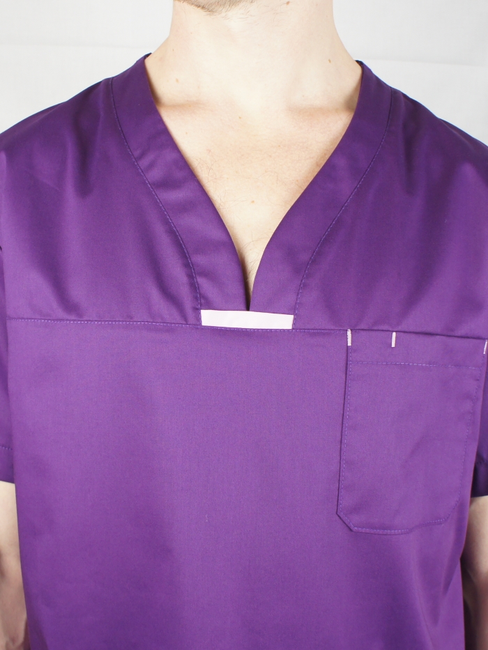 фиолетовая медицинская рубашка мужская